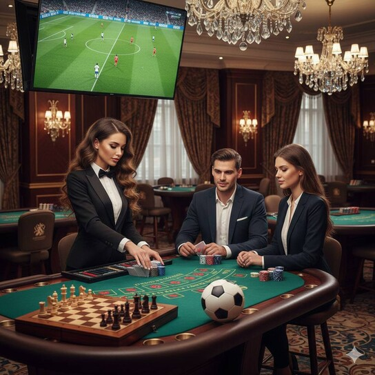 Luxurious online casino interface with a no deposit bonus offer